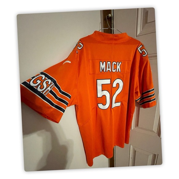 Nike Chicago Bears Khalil Mack #52 Orange NFL On Field Jersey Men's XXL - Picture 3 of 7